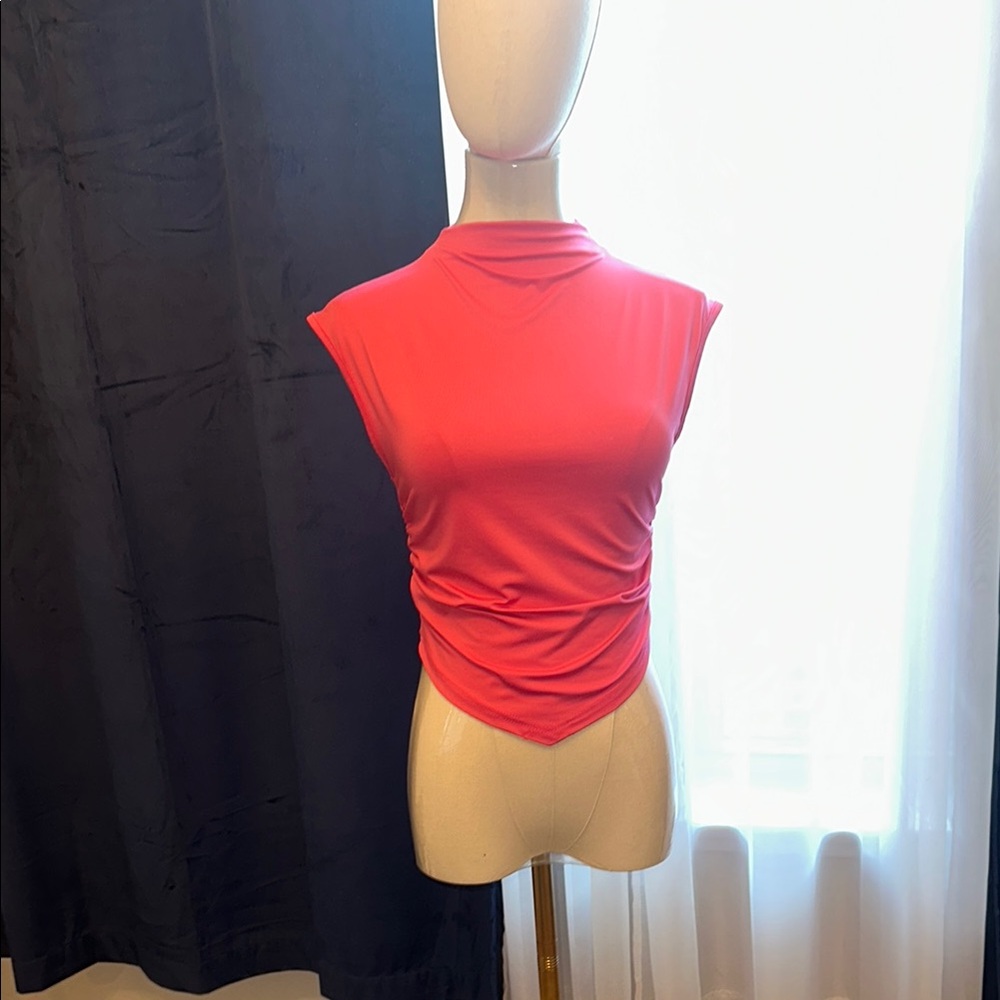 Elegant pink Sleeveless Top